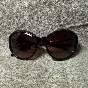 NWT-Judith Leiber Polished Topaz Tortoise Sunglasses with Topaz Crystals